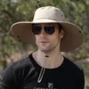 Neuer Designer -Eimer -Hut im Freien für Männer mit großem Rand Gesicht und Bergsteiger für Freizeit atmungsaktive Fischerhut