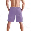 남자 반바지 순수 보라색 해변 여름 수영 트렁크 스포츠 메쉬 안감과 주머니가있는 수영복 달리기 수영복