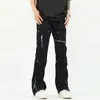 Jeans masculin y2k vêtements pantalon homme cargo conception de fermeture droite