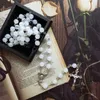 Naszyjniki wisiorek akryl biały świecyszy naszyjnik różańca święty katolicki urok biżuterii do chrześcijańskiego kościoła domowe dekoracja sypialnia upuszczenie