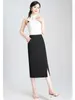 Skirts Women High Waist Slim Fit Bodycon Black Suit Pencil Skirt 2024 Summer Office Lady Elegant Chic One Step Midi M-4XL 2975