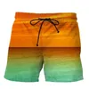 Shorts masculins Summer Cool 3D Pantalon court Fashion Casual Comfort Beach Beach Skateboard Swimming Men Women Trunks