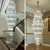 Villa Nordic Villa Crystal Light Hotel Lobby Luz de lámpara de lujo de lujo de lujo lámpara larga