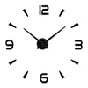 Zegary ścienne 2024 Vintage zegar nowoczesny design duży akryl horloge murale kwarc zegarek 3D Krótkie salon