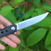 Couteau à couteau survival chasse extérieur camping d2 lame de chasse extérieur couteau pliant avec poignée de fibre de carbone de qualité supérieure