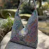 Original Retro chinesischer Stil Internet Promi Frauenbeutel Schulter Handtasche Unterarmtasche Ethnischer Stil Leinwand Jacquard Nische Design