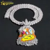 Custom3 Hip Hop Cartoon Funny Ghost Pendant 925 Silver Iced Out VVS Moissanite Diamond Character Necklace Rapper PendantDesigner Jewelry