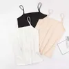 Tanques femininos Camis Sexy Camisoles Mulheres Culturas Cultas Sleless Shirt Bralette Tops Solid Color Strap Skinny Vest Fe Slimming Tanks Bra Rouphe D240427