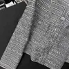 Designer Women's Jacket Spring/Summer New Pendling Style Round Neck Contrast Letter Single Breasted Heavy Industry Sequin Short Coat
