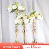 Cougies Golden Boldle Bolllers Sirmaid Flower Stand Decorations de table de mariage Metal Stand Candlestick pour le décor de fête d'anniversaire de mariage