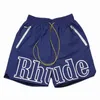 Дизайнерские мужские шорты Rhude Shorts Summer Fashion Bank