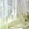 Rideaux en tulle imprimé moderne pour chambre à coucher de chambre à coucher verte rideau voile pour la cuisine de fenêtre de cuisine stores rideaux 240426