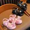 Sandalias Nuevos verano Sandalia de decoración bonita y bonita para 2-8 niñas Niñas zapatillas Desdinares sin desliz