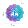 Decorações 2pcs Catcher de vento cinético Spinner pendurado 3D Gradiente cor fluxo do efeito de luz giratória grip
