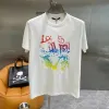 Designer T-shirt Marque de luxe Brack and White Letter Mens Mens T-shirts Fashion Letter Imprimé à manches courtes 100% coton T-shirt en gros.
