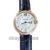 Unisex wijzerplaten automatisch werken horloges Carter Blue Ballon 18K Rose Gold Diamond Mechanical Watch Womens We902028