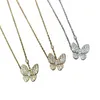 VC Butterfly Diamond Clover Naszyjnik Women Rose Rose wisiorek do bransoletki biżuterii Trinity Diamond Reagement