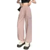 Pantalon féminin Femmes Couleur solide Cargo multi-poche élégant avec plusieurs poches pour le confort