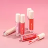 6 ml private label lipgloss aangepaste bulk witte dop ronde buisglans met langdurige kleur matte spiegel lip glazuur vocht make-up