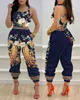 Jumpsuits voor dames rompers designerbroek nieuwe geprinte riem jumpsuit