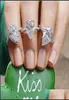 Solitaire Jewelryreal 925 Sterling Sier skapade Moissanite Rings for Women Eternal Engagement Pear Shaped Cut Diamond Ring Finger 1688638