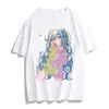 Magliette y2k harajuku cartone animato maglietta da donna carine da donna t-shirt anime kawaii grafica t-shirt estate moda maglietta a maniche corte bianca 2024l2404