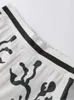 Pantalon de deux pièces pour femmes teintes de pantalons féminins imprimés élégants ensembles avec collier à manches longues à collier