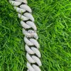 20mm Moissanite Diamond Miami Cuban Link Chain Solid 925 Sterling Silver Hip Hop Chain in 20-24 Inches