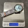 228206 Daydate A2836 VR3255 Automatic Mens Watch GMF V3 Ice Blue Arabic Dial 904L President Bracelet Super Edition Même carte de série Gain Weight Putetime PTRX