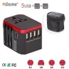 Chargers Rdxone Travel Adapter International Universal Power Adaptter Allinone avec USB Type C Charger mural mondial pour le Royaume-Uni / UE / US / Asie