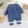 Leer Baby Boy Girl Romper Long Sleeve Bodysuits One-Pieces 100% katoenen bodysuit voor geboren 3 tot 24m peuters Bebe Outfits 240428