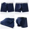 Underpants Mesh Padded Underwear Sexy Fashion Ice Silk Breathable Soft Comfortable BuLift Boxer Briefs