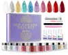 Kits d'art d'art à ongles Aubsss Dip Kit en poudre Gel Polish Set 10 couleurs