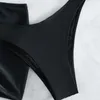 Bikini w dziedzinie strojów kąpielowych dla kobiet seksowne czarne kantar 3 sztuki kobiety kąpielowe z mesh spódnice 2024 Pływanie na plażę