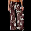 Женские штаны Capris Spring Summer Print Print Широкие брюки для ног Женщины Strt Stant