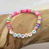 Strand Bracelets Customized Multicolor Clay Beaded Letter Love Friendship Bracelet Wholesale Women Jewelry Gift Bohemian