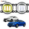 Eemrke LED Nebelscheinwerfer Montage 30W/ 40W für Honda Civic X FC 2015-2020 mit klarem Lens Angel Eyes DRL Car PTF Daytime Running Light 12V Nebelschein