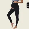 Women's Leggings Lightweight Belly Support Maternity Yoga Legging Pants Seamless Soft Stretchy Black