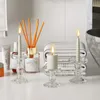 Titulares de vela Luxury French Crystal Glass Solder
