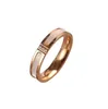 Sense Promise Design of Love Ring New White Buckle Gold Fashion for Women Small et High Trendy avec Cart Rings Original