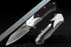 High Quality Flipper Folding Knife VG10 Damascus Steel Blade Rosewood with Steel Handle Outdoor Camping Hiking Ball Bearing Fast Open EDC Pocket Folder Knives