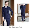 Dames tweedelige broek Women Business Suits Pantsuits Uniform Designs Autumn Winter Carrière Interview Werk Draag Dames Office Professional