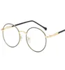 Nouvelles verres de femme Frames optiques Metal verres ronds Cadre Clear Lens Eyeware Black Sier Gold Eye Glass FML3872441