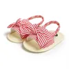 Сандалии летние маленькие девочки первые выдыхающие лук -сандалии для не скольжения для дошкольных мягких обувил240429