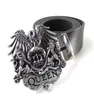 Heren Big Buckle Belt Black Pu Leather Belt Men With Rock Queen Band Buckle Metal Worldwide8623680