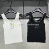 Pearl Neck Vest Women Casual Style Vests U Neck T Shirt Summer utomhus ärmlösa tankar topp