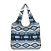 Opbergtassen To -aaddmos donkerblauw patroon print mode dames schoudertas vouwbare grote capaciteit supermarkt wasbare handtas