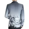 Costumes pour hommes Gradient Color costume veste printemps Busined Busined Slim Formelle Using Social Party Tuxedo