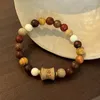 Bracelet perlé bodhi de style chinois pour femmes perles de bouddha à la main attirent des bracelets de coffre-fort chanceux et de bijoux d'anniversaire cadeau