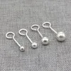 Boucles d'oreilles 8prs de 925 Sterling Silver Ball avec anneau ouvert 2,5 mm 3 mm 4 mm 5 mm